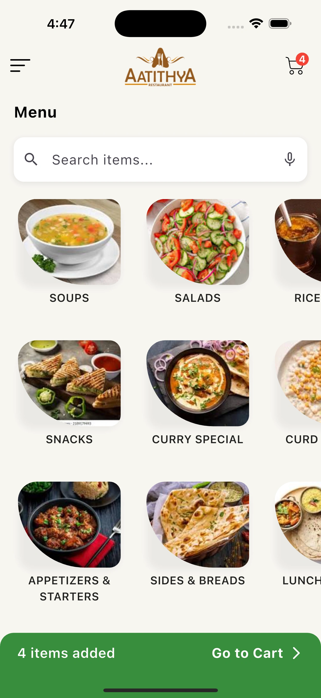 Restaurant management mobile application